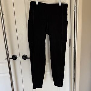 Athleta Altitude Stash Polartec Powerstretch Black High-Waist Pocket Leggings